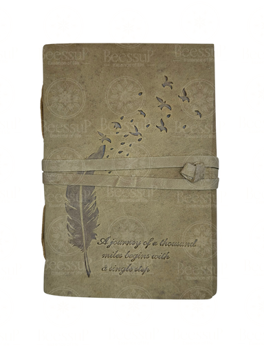 [BEE085] Carnet Artisanal Plume et Oiseaux qui s'envolent 